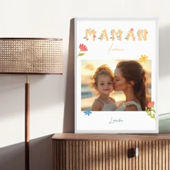 Affiche personnalisée - Amour Fleuri