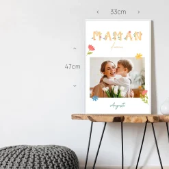 Affiche personnalisée - Amour Fleuri