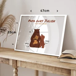 Affiche personnalisée - Câlins d'Ours