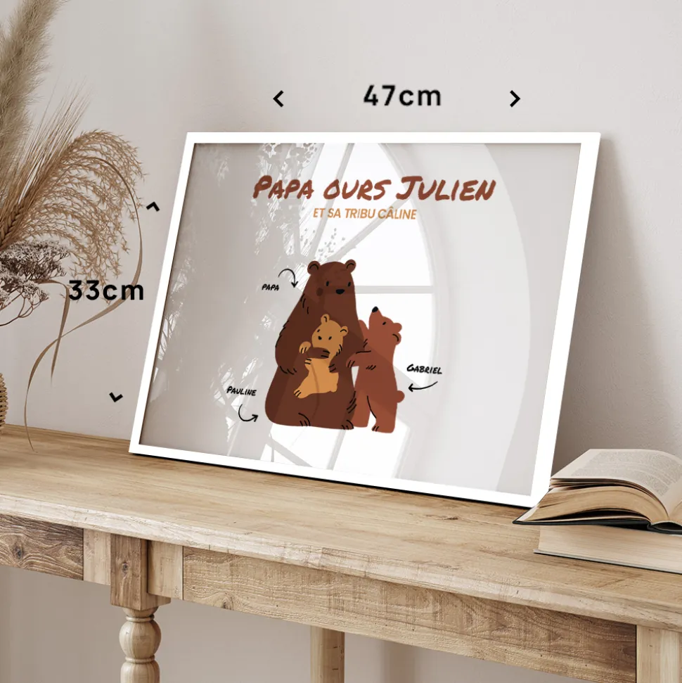 Affiche personnalisée - Câlins d'Ours