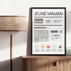 Affiche personnalisée - Composition d'une jeune maman