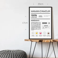 Affiche personnalisée - Composition d'une jeune maman