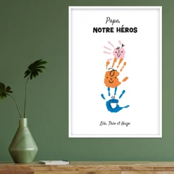 Affiche personnalisée - Empreintes pour papa