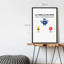 Affiche personnalisée - Famille Monstres