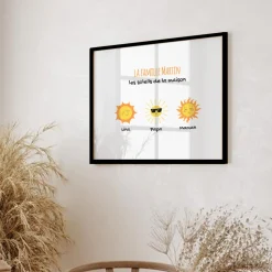 Affiche personnalisée - Famille soleils