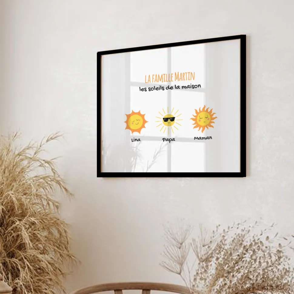 Affiche personnalisée - Famille soleils