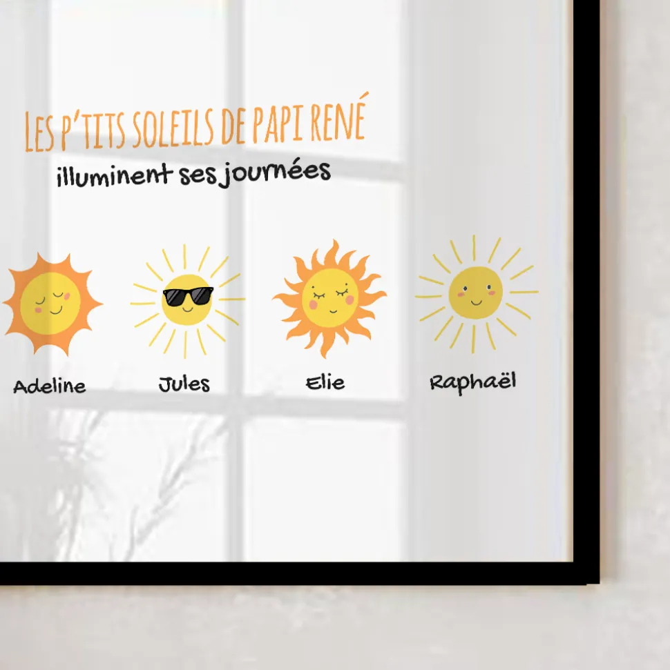 Affiche personnalisée - Famille soleils