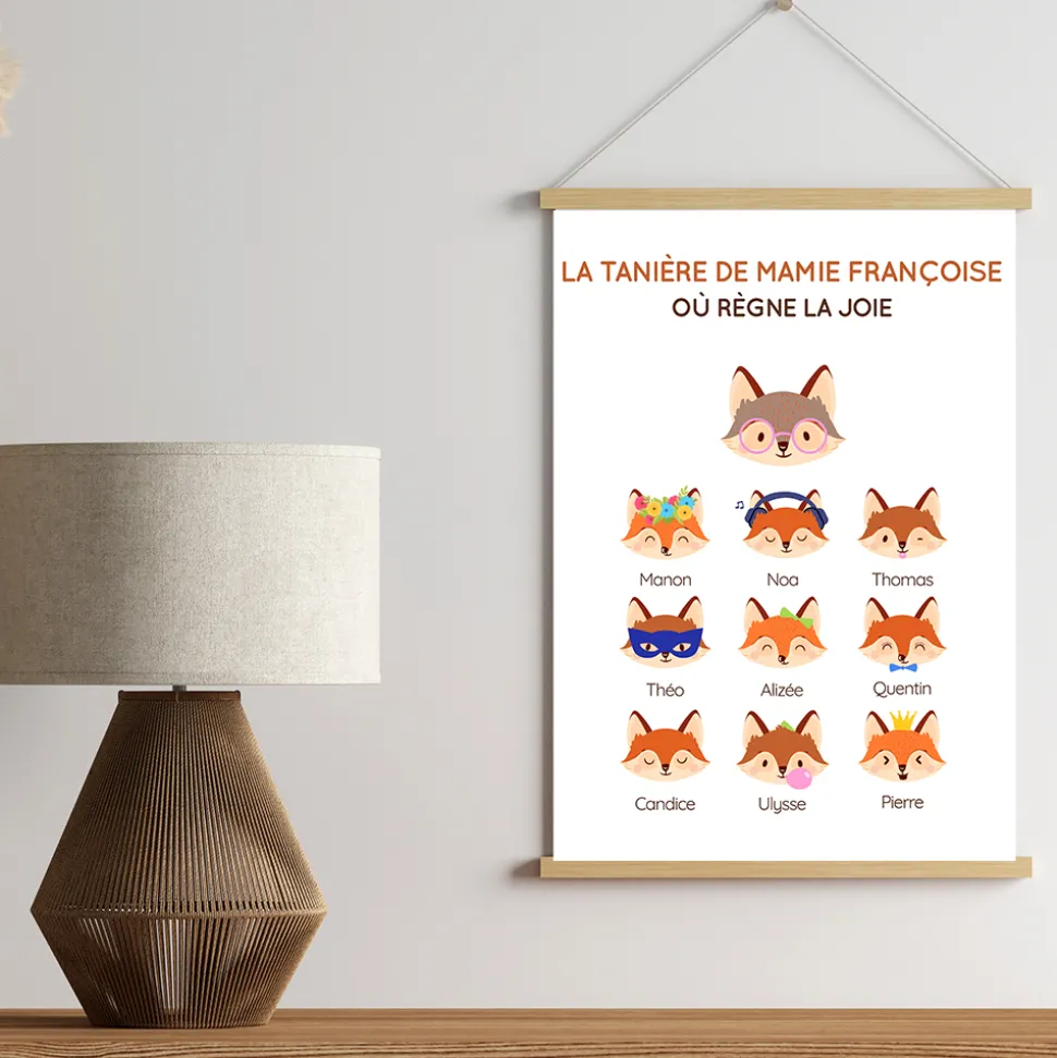 Affiche personnalisée - Mamie Renard et sa meute