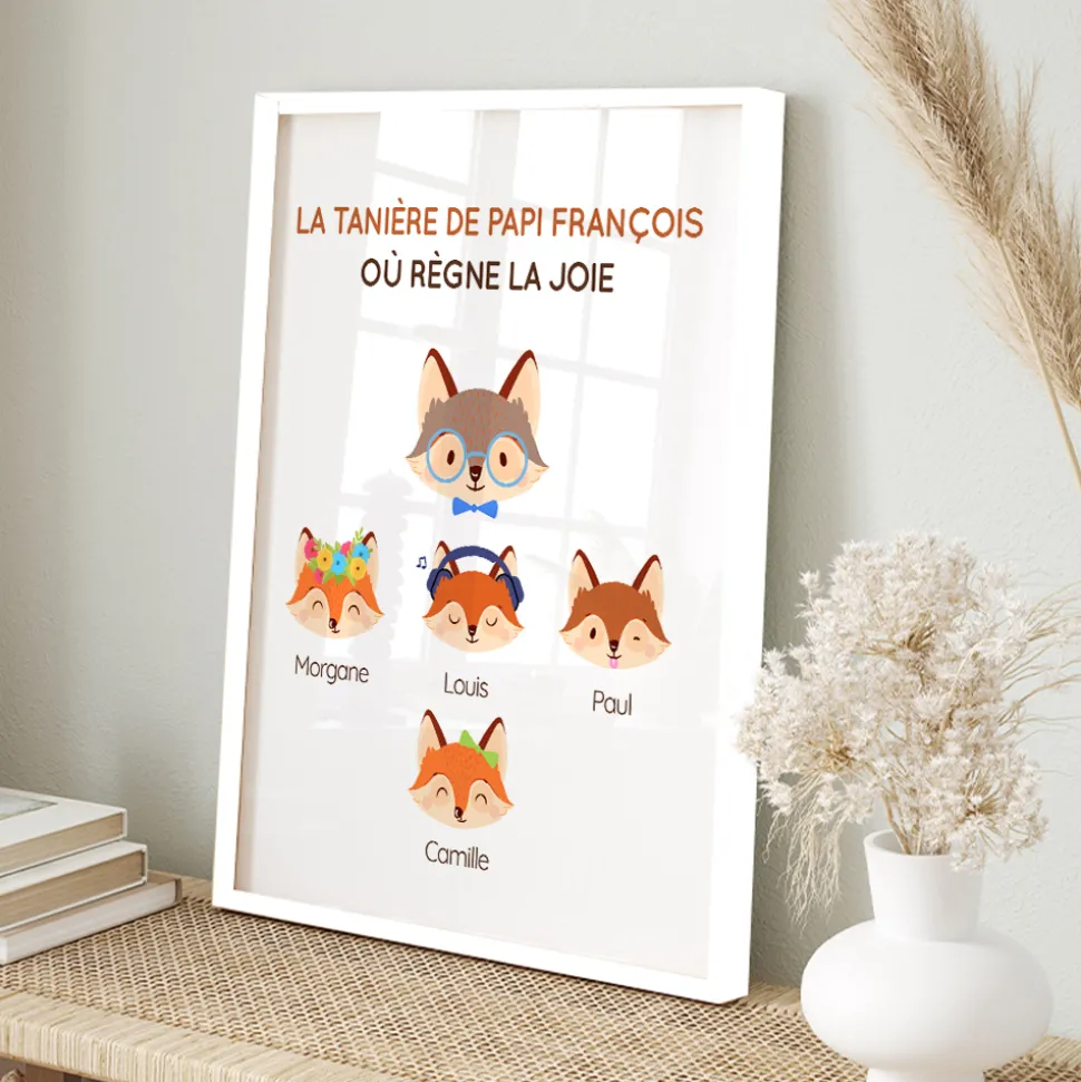 Affiche personnalisée - Papi Renard et sa meute
