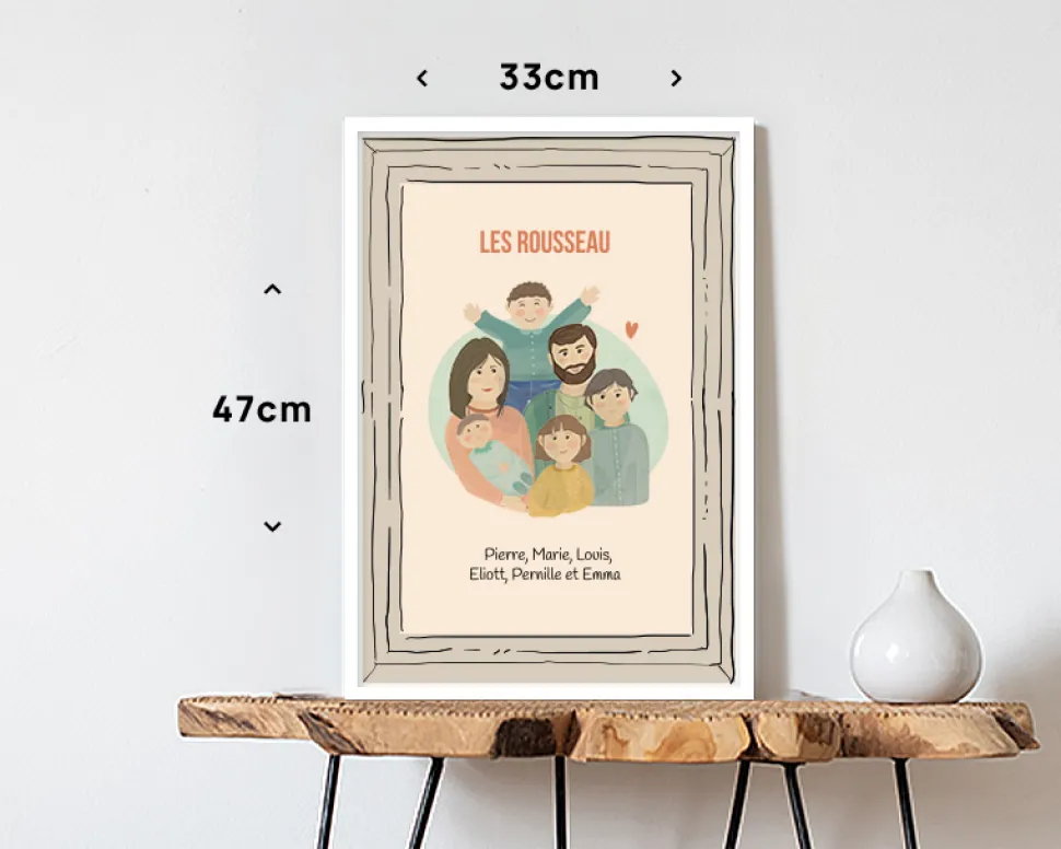 Affiche personnalisée - Portrait de famille