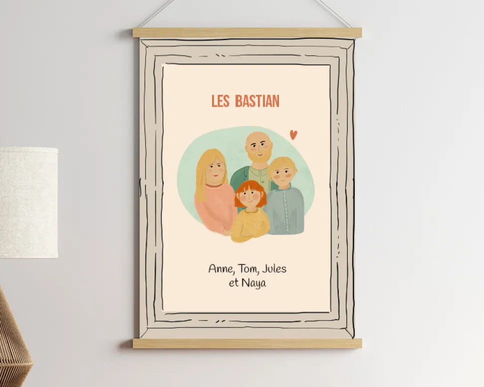 Affiche personnalisée - Portrait de famille