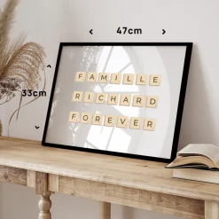 Affiche personnalisée - Scrabble