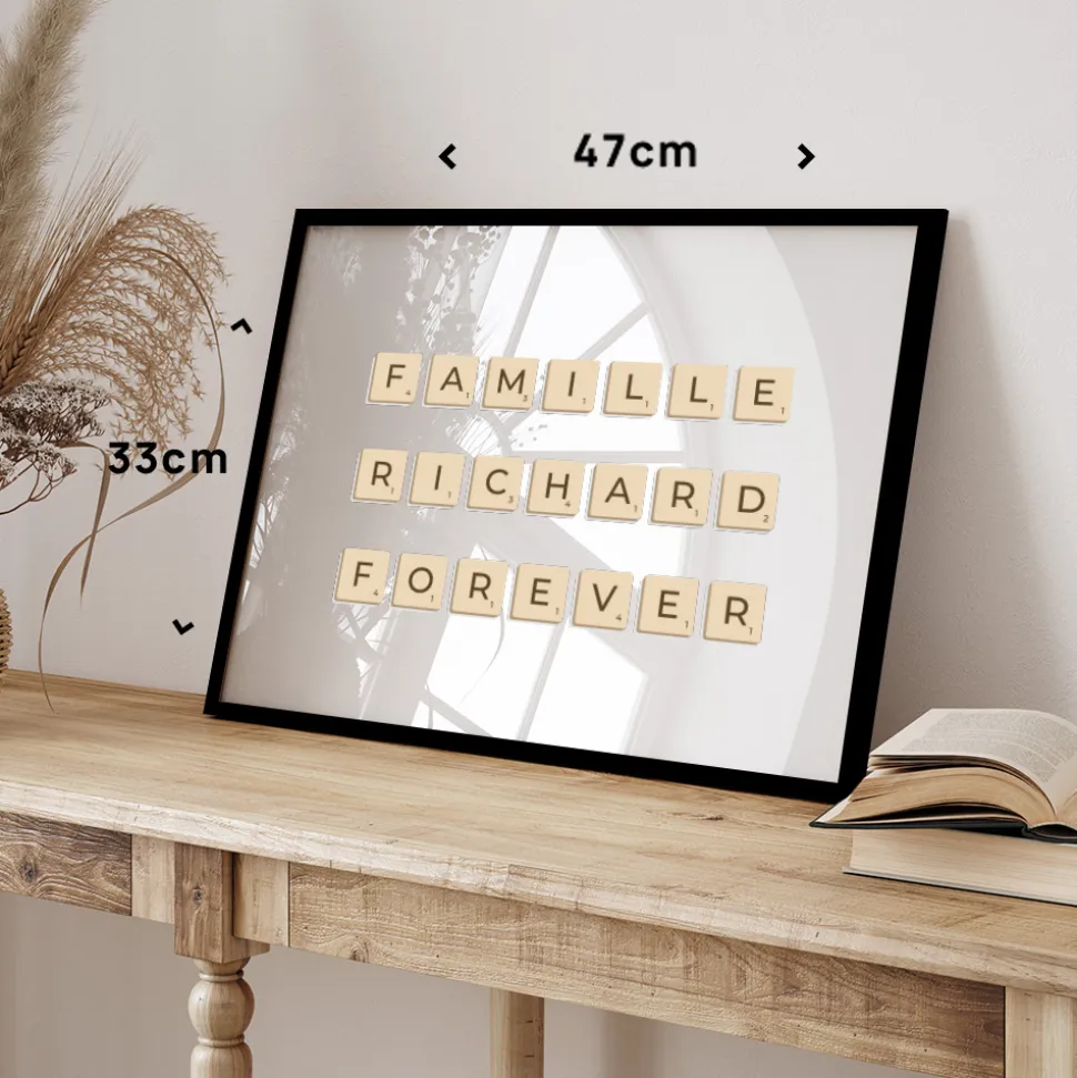 Affiche personnalisée - Scrabble