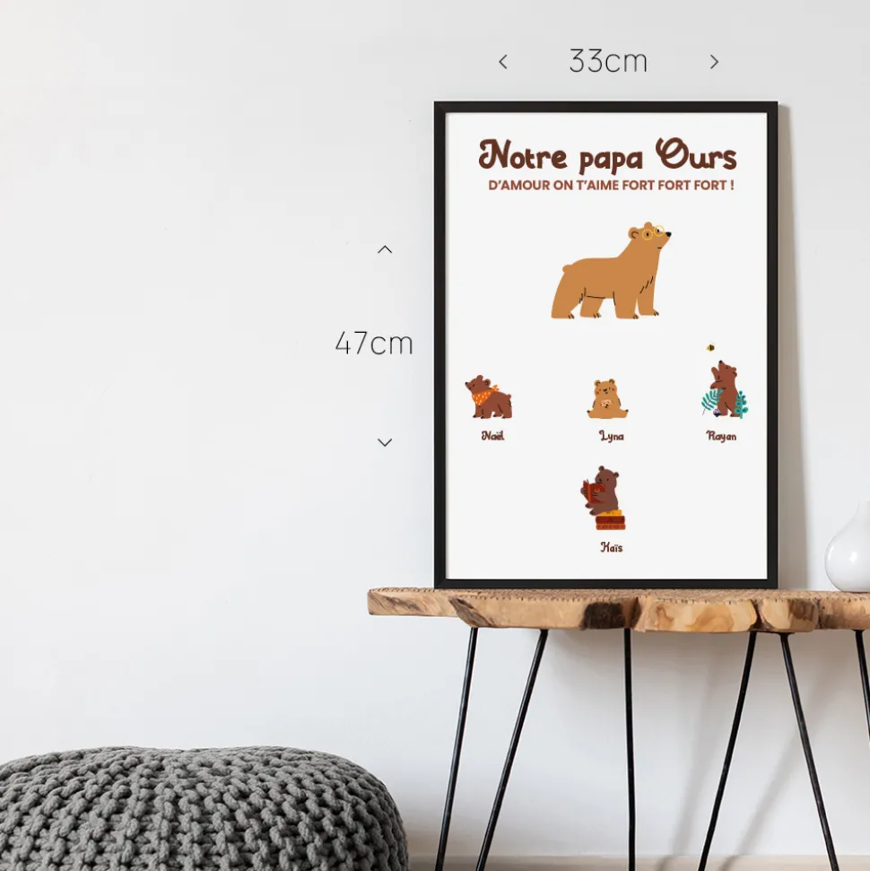 Affiche personnalisée - Tribu Ours