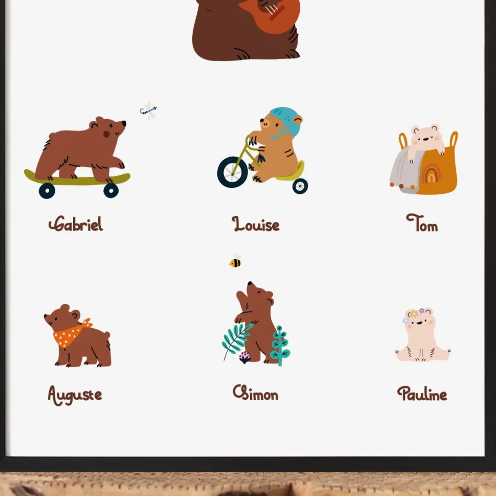Affiche personnalisée - Tribu Ours