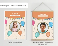 Affiche personnalisée anniversaire - Ballons