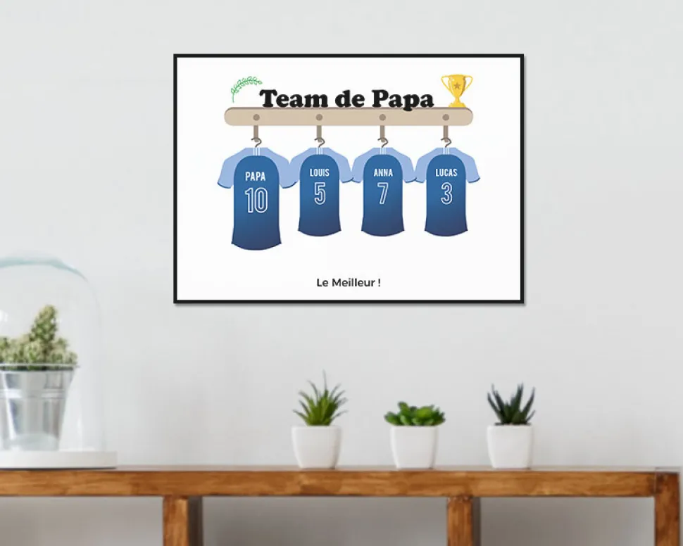 Affiche personnalisée famille - Dream Team