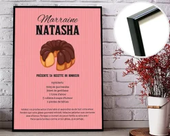 Affiche personnalisée prénom - Recette du bonheur