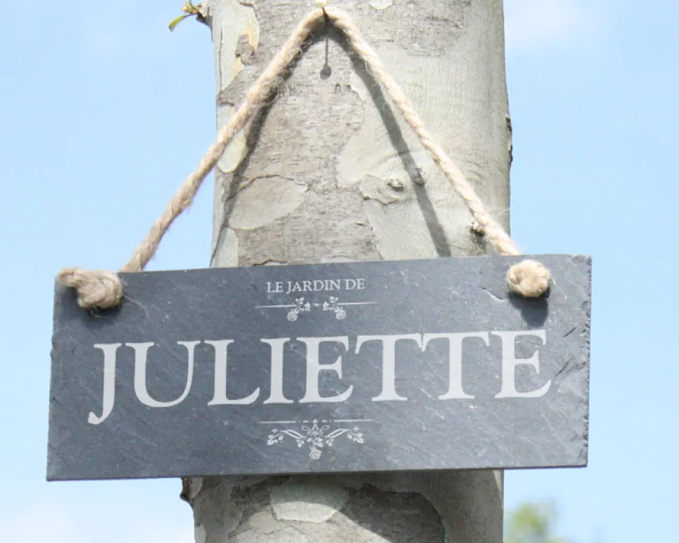 Ardoise de jardin décorative personnalisée