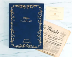 Authentique journal du jour de naissance dans son écrin personnalisé