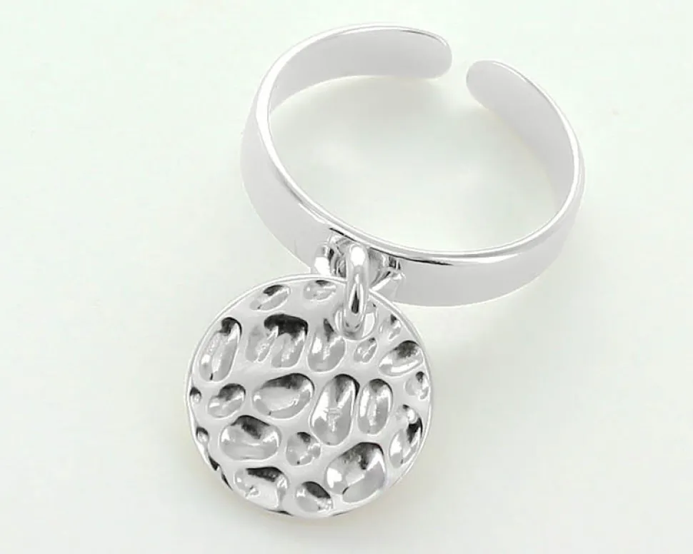 Bague martelée argent Prénom