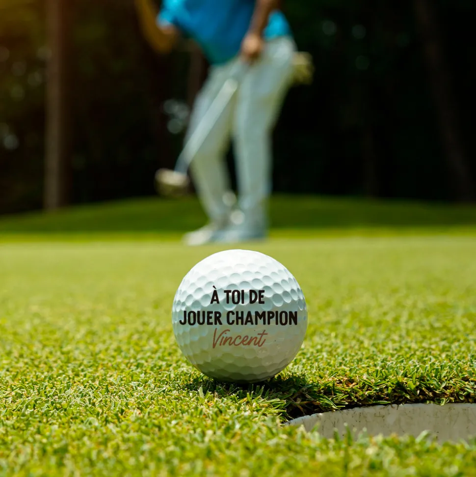 Balles de golf personnalisées (lot de 3) - Message