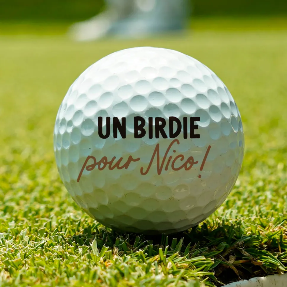 Balles de golf personnalisées (lot de 3) - Message