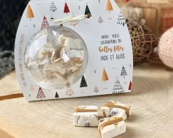 Ballotin de nougat au caramel beurre salé Personnalisable - Noël