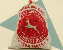 Baluchon de Noël XXL en toile de jute