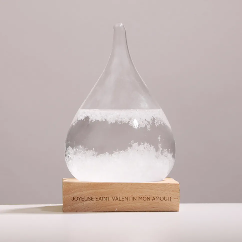 Baromètre Tempête Storm Glass - Message personnalisé