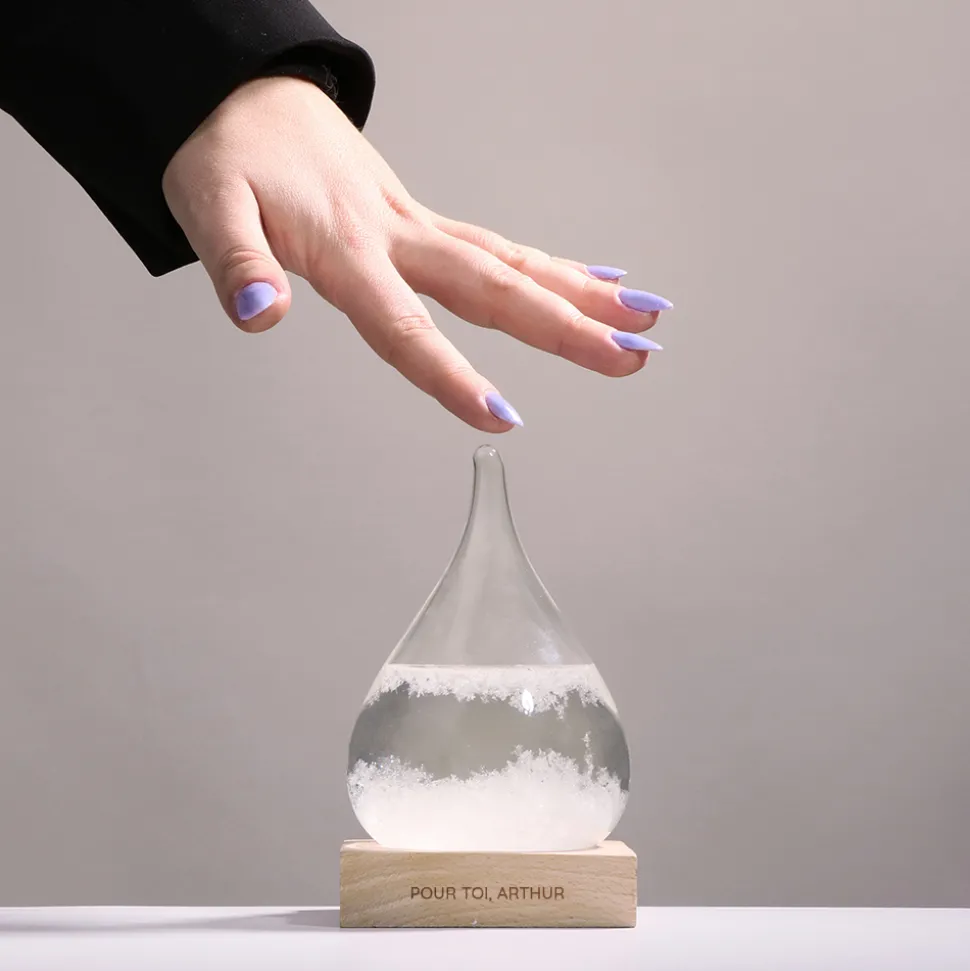 Baromètre Tempête Storm Glass - Message personnalisé