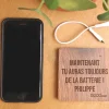Batterie Externe en bois personnalisable 5000 mAh