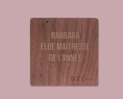 Batterie Externe en bois personnalisable 5000 mAh - Merci Maîtresse, Maître et ATSEM