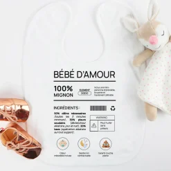 Bavoir bébé personnalisé - Composition d'un bébé