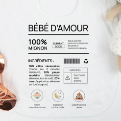 Bavoir bébé personnalisé - Composition d'un bébé