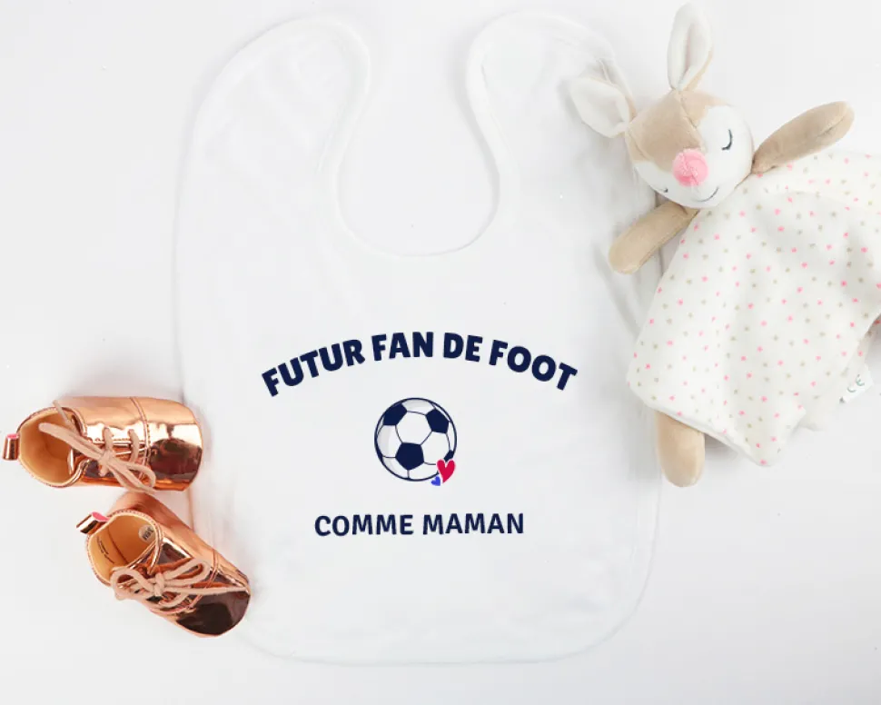 Bavoir bébé personnalisé - Football