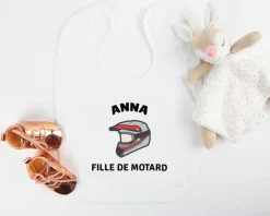Bavoir bébé personnalisé - Moto