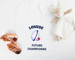 Bavoir bébé personnalisé - Rugby