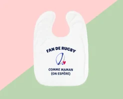 Bavoir bébé personnalisé - Rugby