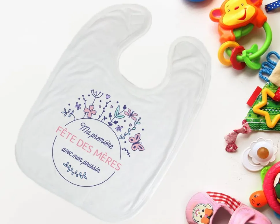 Bavoir bébé Personnalisable - Collection Première Fête des Mères
