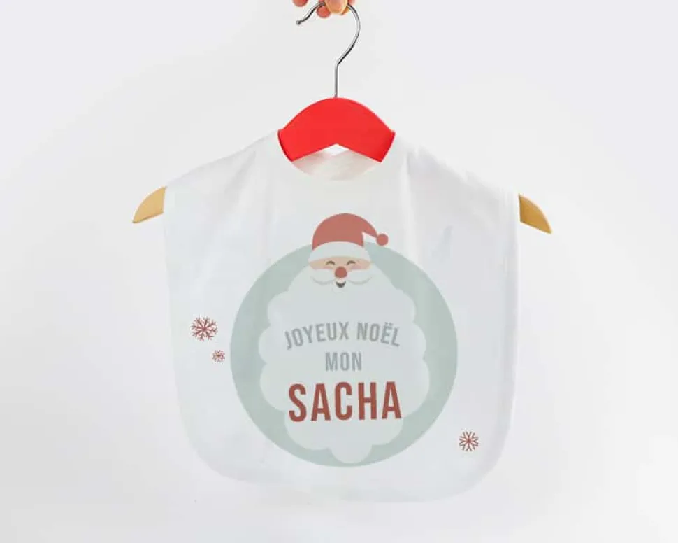Bavoir bébé personnalisable - Mon premier Noël