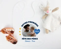Bavoir bébé Personnalisable - Première Fête des Pères