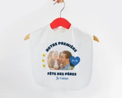 Bavoir bébé Personnalisable - Première Fête des Pères