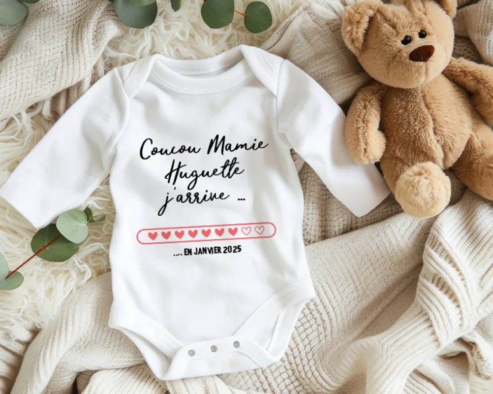 Body bébé personnalisé - Annonce grossesse