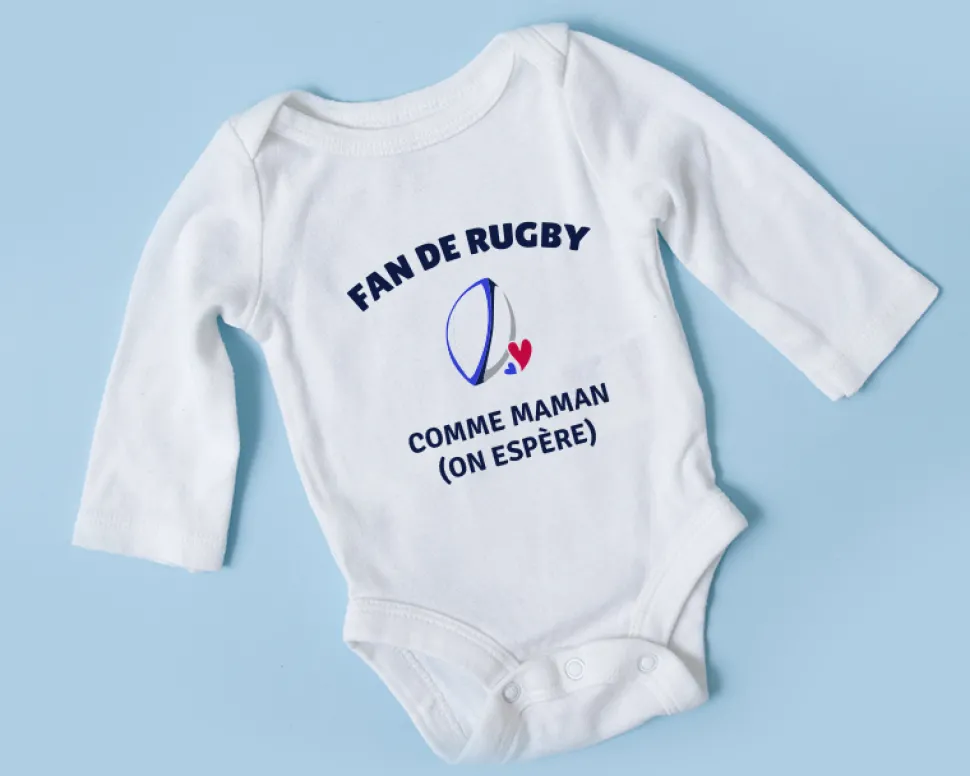 Body bébé personnalisable - Rugby