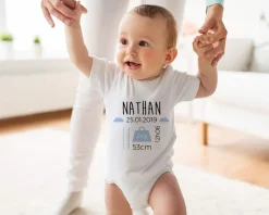 Body personnalisé pour bébé - Naissance - Bleu