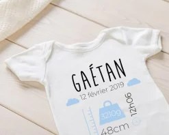 Body personnalisé pour bébé - Naissance - Bleu