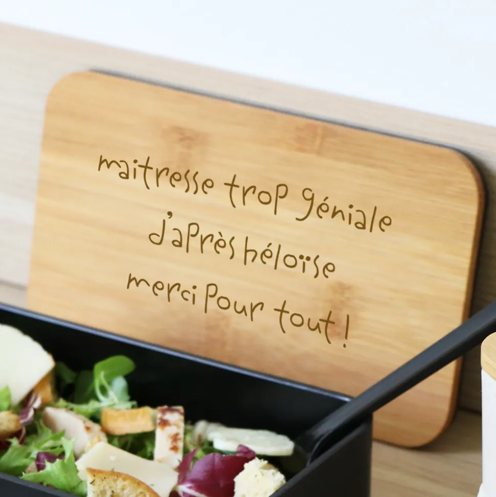 Boite à bento personnalisée - Mots d'enfants pour maitresse