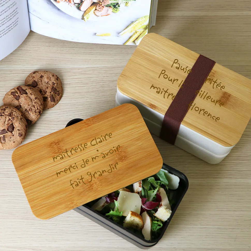 Boite à bento personnalisée - Mots d'enfants pour maitresse