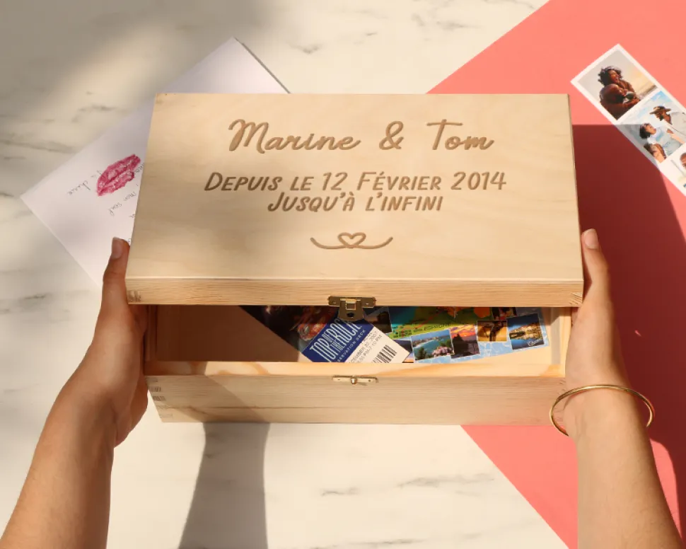 Boite à souvenirs personnalisée - Couple